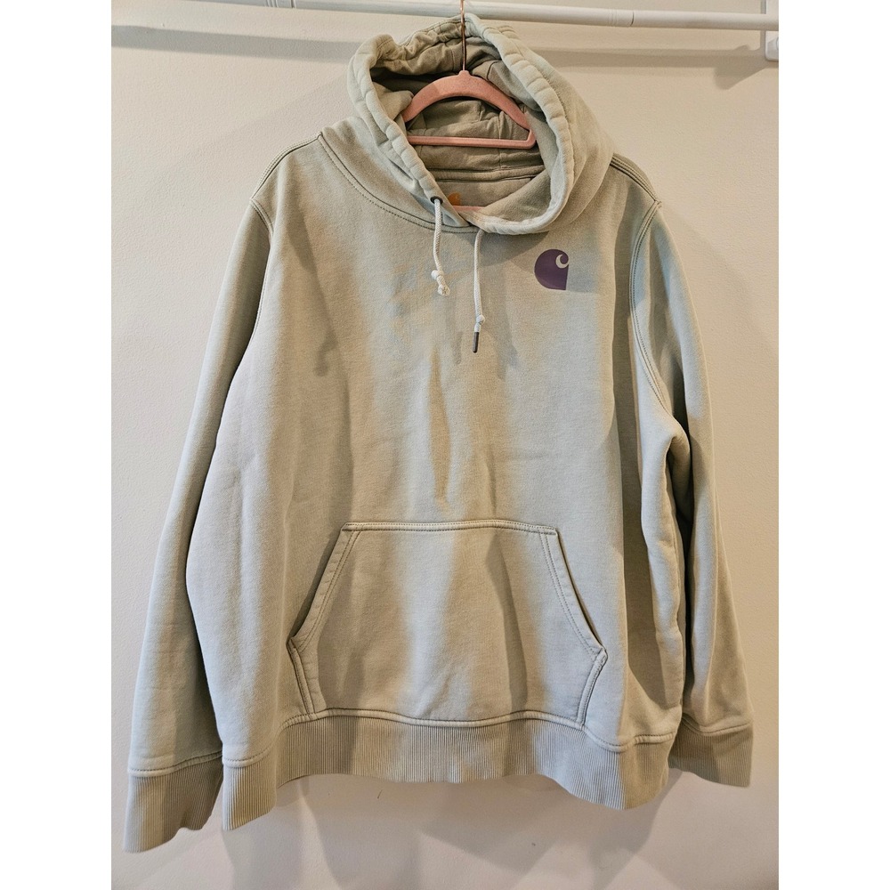 Carhartt Relaxed Fit Hoodie Sage Green Sweatshirt Mens XXL